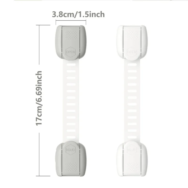 Child Proof Fridge Lock, Adjustable Baby Proofing Straps, Refrigerator Lock Freezer Latch to Keep Door Closed for Toddlers Baby view 2
