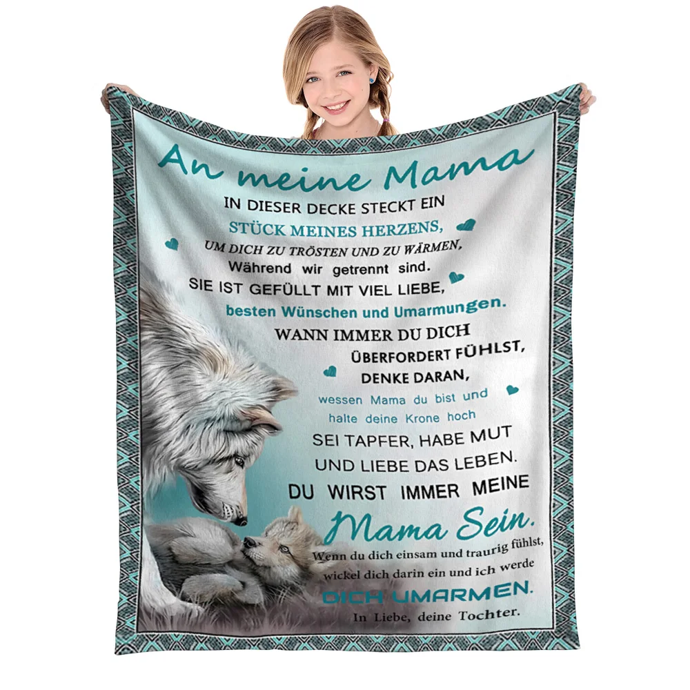 

Daughter Customized Blanket for Mother Personalized Soft and Comfortable Printed Cashmere Blanket