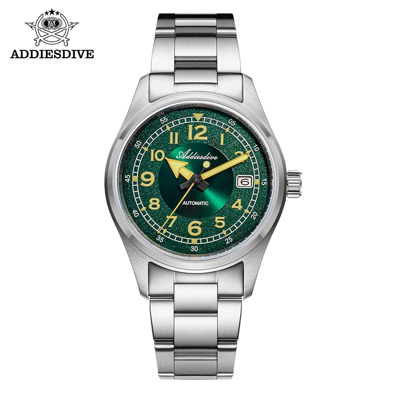 ADDIESDIVE NEW 39mm Case Automatic Mechanical Watch Sapphire Glass 200m Men Dive Watches reloj hombre Luminous AD2055 WristWatch