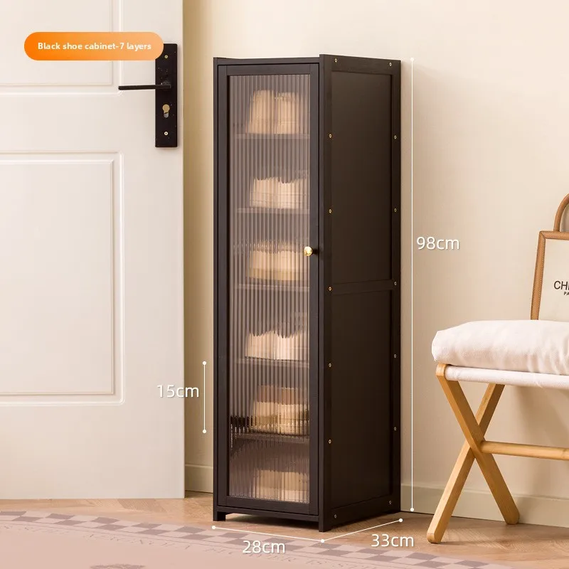 

Stable All solid wood multi-layer entrance shoe cabinet indoor shelf shoe rack