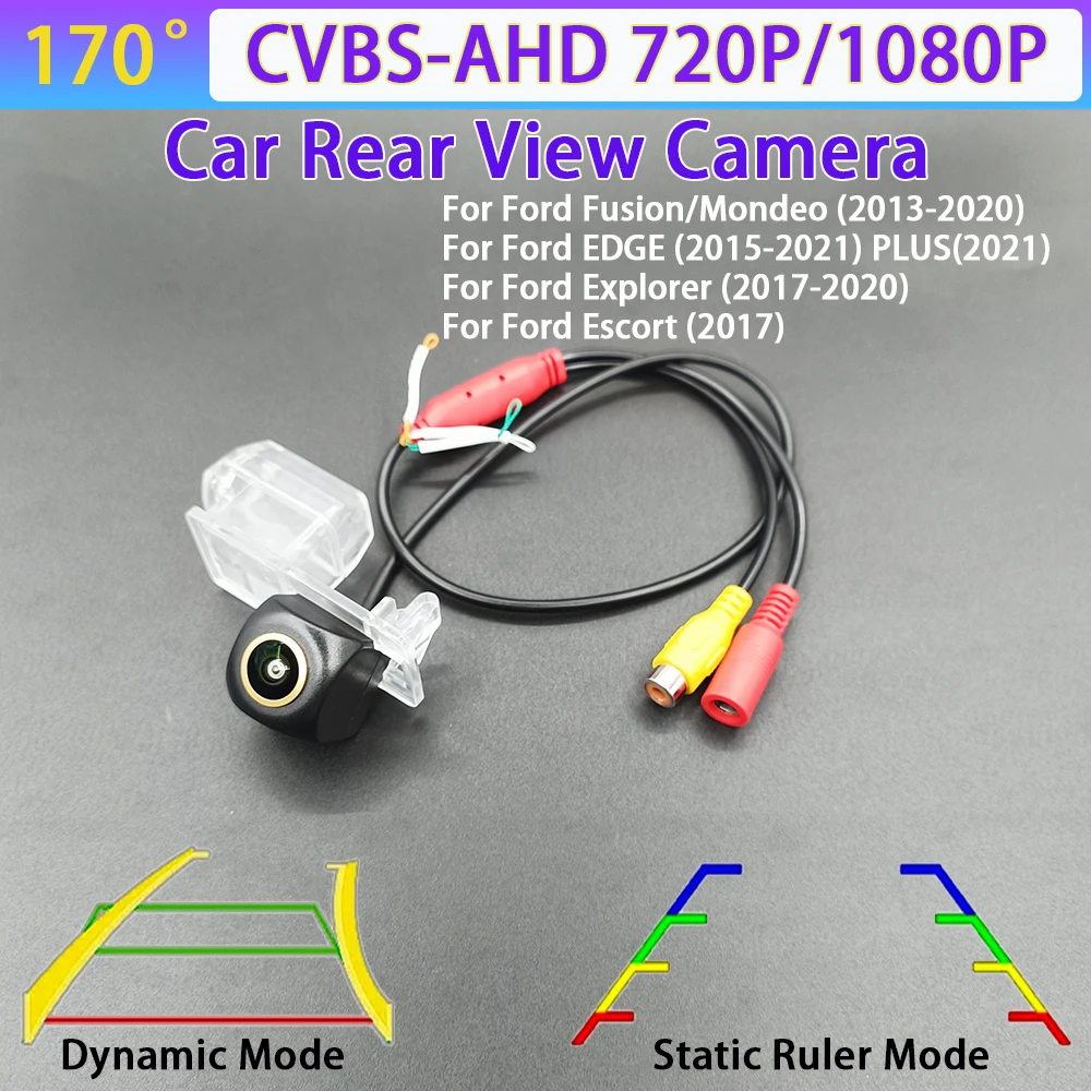 170 Degree AHD 1080P Car Rear View Camera For Ford Fusion/Mondeo 2013-2020 EDGE Explorer Car Track/Ruler CVBS AHD 720P NTSC