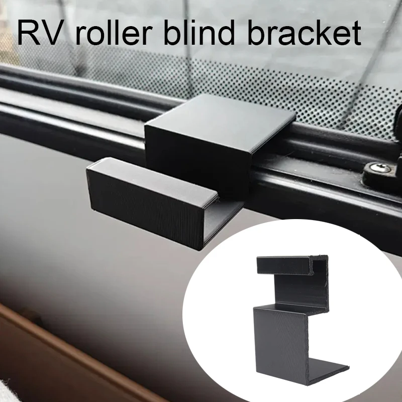 RV Roller Blind Bracket Plastic Stand Caravan Roller Blind Bracket For Camping Accessories Black Motorhome Exterior Parts Holder