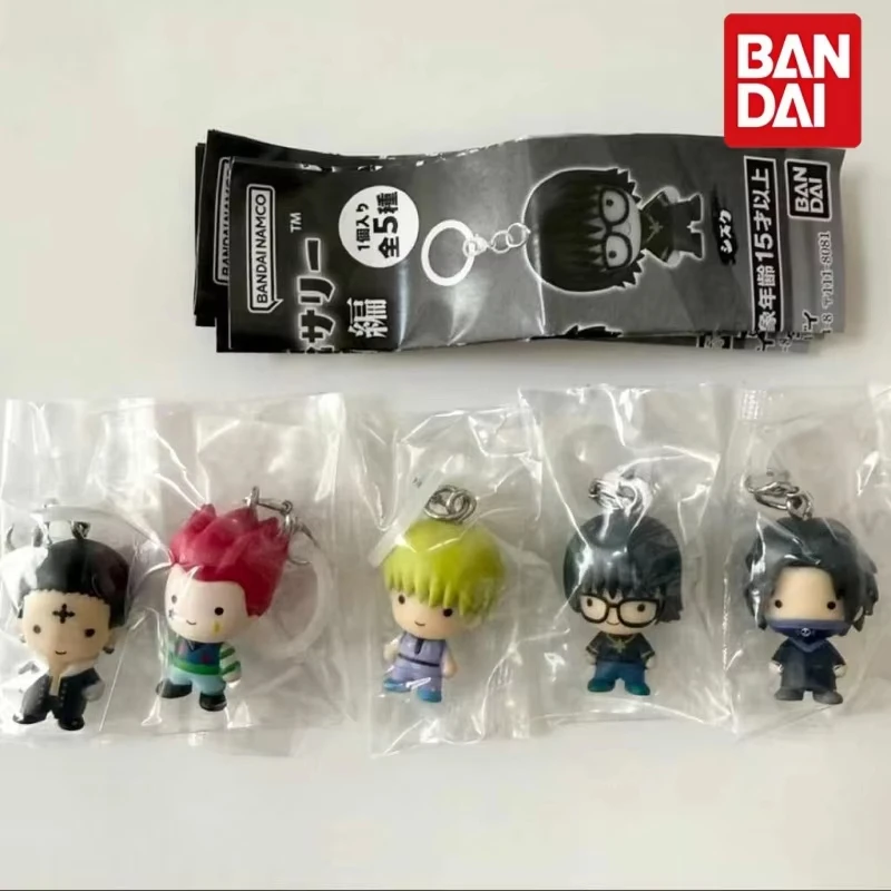 Bandai Hunter X Hunter Phantom Troupe Keychain Chrollo Hisoka Shizuku Gashapon Figure Pendant Anime Collectible Decor Gift Toys