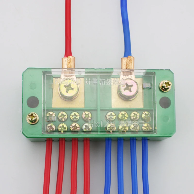 Wire Terminal Box Single Phase 2-IN 6/8-OUT FJ6/JHD Household Wire Connector Terminal Block