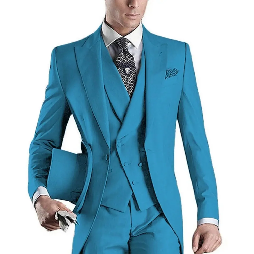 

Men's Classic Suit 3 Piece Set Slim Fit Blazer Vest Pants Formal Business Wedding Dress Casual Clothing Fashion