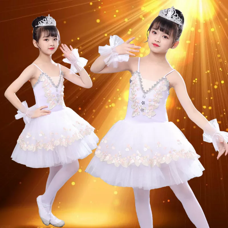 

Ballerine Girls Dresses Vestidos Dance Wear Children Clothing Girl Ballet Leotards Birthday Ballet Dress Tutu Summer Kids Outfit