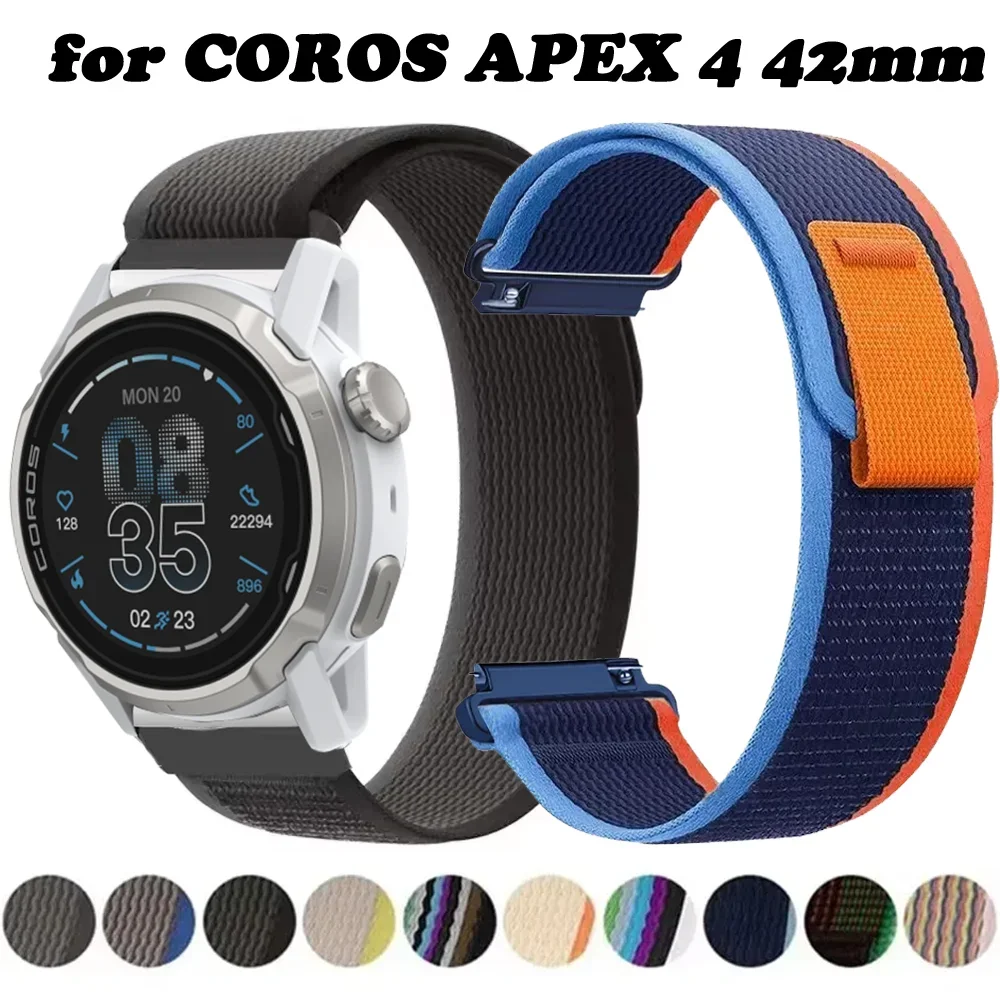 20mm 22mm Trail Nylon Strap for COROS APEX 4 42mm/2 Pro/PACE Pro/4 bracelet Watchband For Suunto Vertical 2/Run/Race 2 Correa