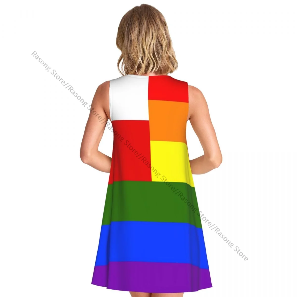 ชุดสตรี Rainbow Flag สาธารณรัฐเช็กฤดูร้อน Casual T เสื้อชายหาด Cover up Tank Dress