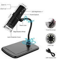 50x-1000x Flexible Camera With Iphone Inspection Digital Handheld PC USB Wireless Magnification Ipad HD Stand Microscope For