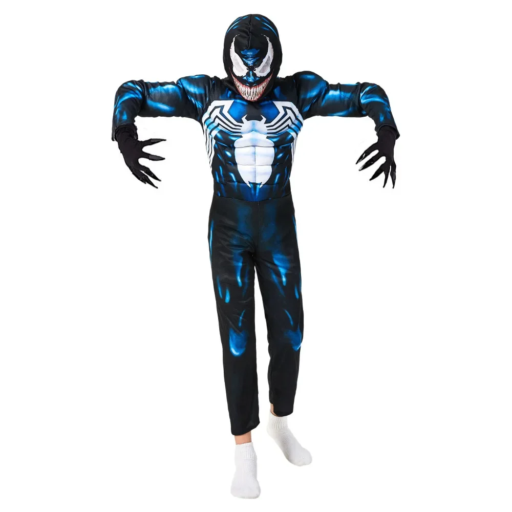 

Halloween Cosplay Comic Character Figure Role Play Black Jumpsuit with Face Mask Costumes Heros Carnival Party Children’s Gifts