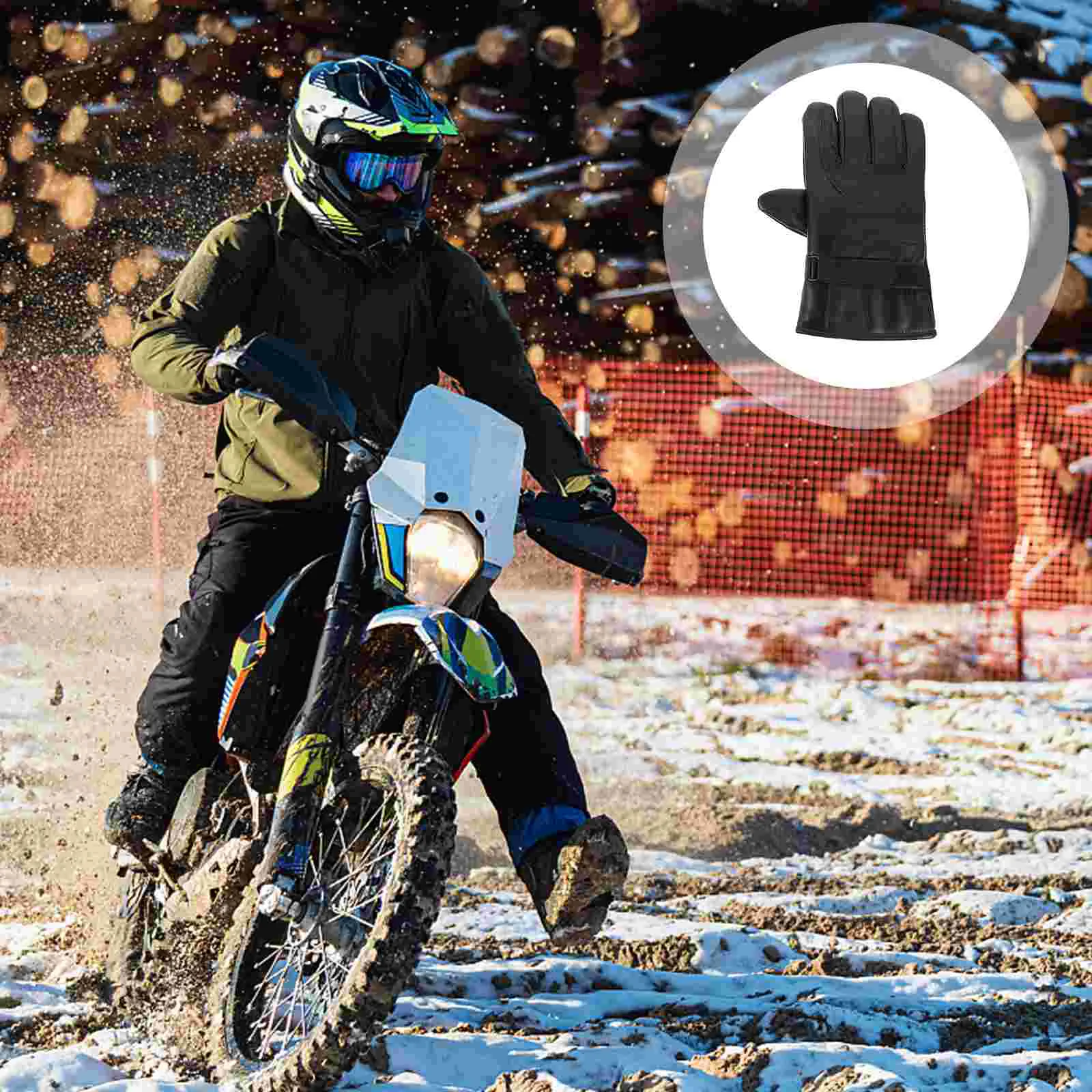 1 Pair Winter Motorcycle Riding Electric Heating Gloves Warm Gloves USB High Heat 4 Gear Temperature Control Thermal Heating Glo