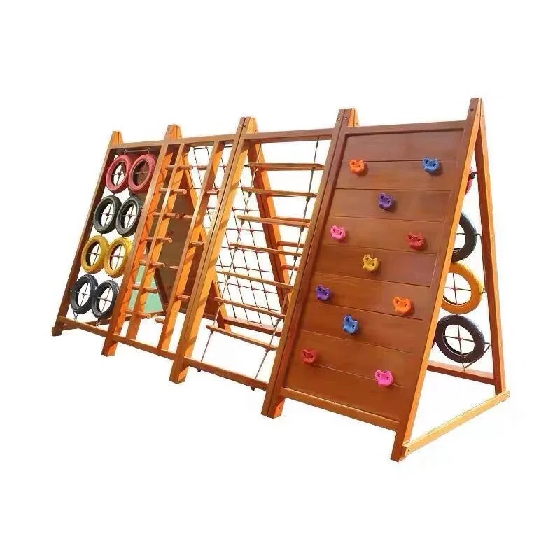 kindergarten outdoor herringbone climbing frame children's spider web climbing frame play wall physical training creeper