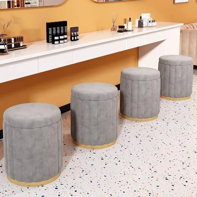 Light Luxury Dressing Stool Soft Bag Master Bedroom Modern And Simple Internet Red Stool Female Dressing Table Stool Round Stool