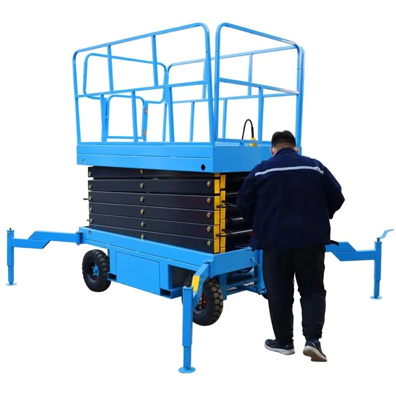 Smart System Simple Operation Self-Moving Electric Lift Elevators for Aerial Work