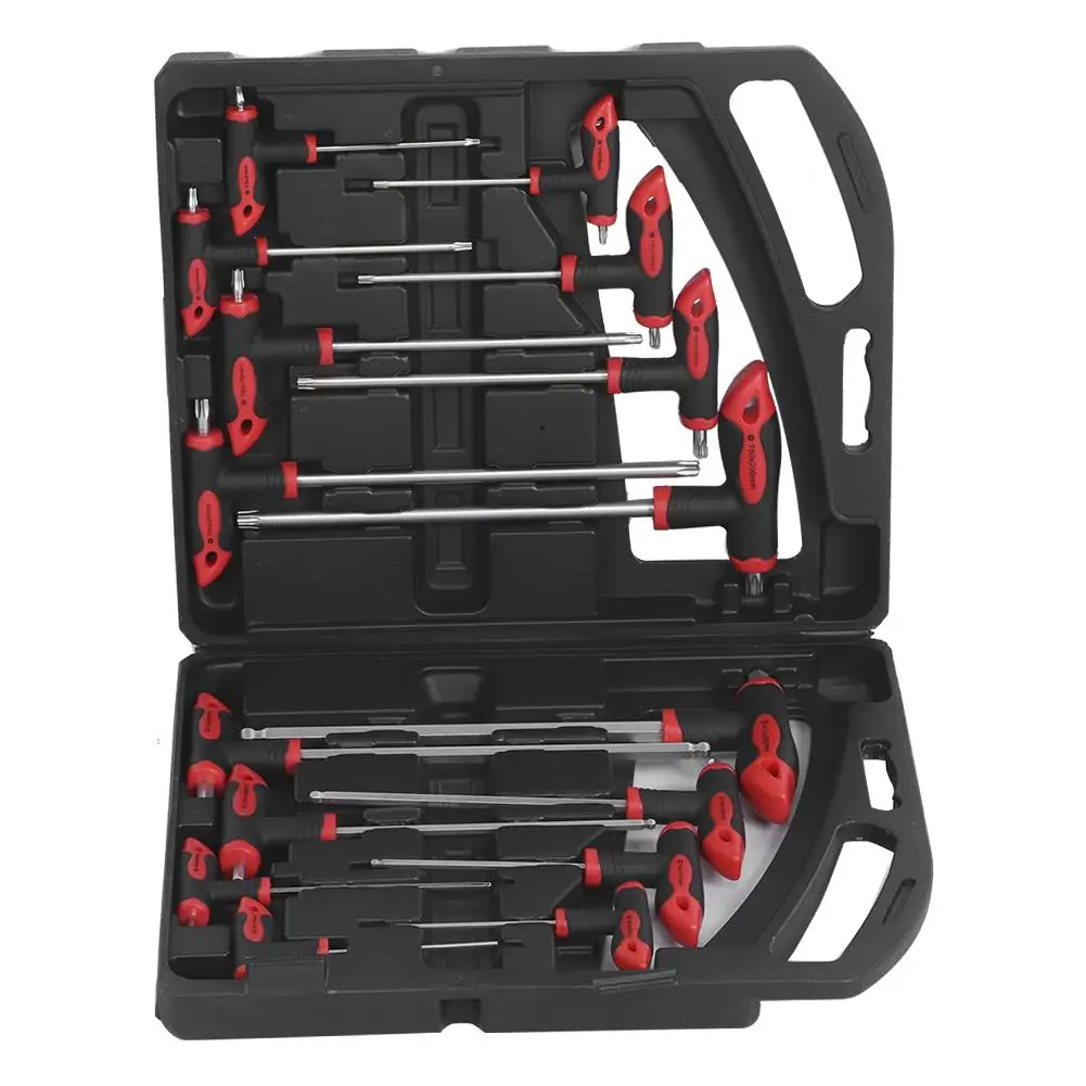 

Multifunctional T Handle Screwdriver Set with Hex Key Wrenches for Office and Car Maintenance Compact and Ergonomic