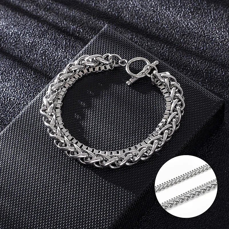 New 316L Stainless Steel Cable Link Chain Bracelet for Women Men Keel Hand Work Make Jewelry Accessories Aesthetic Vacation