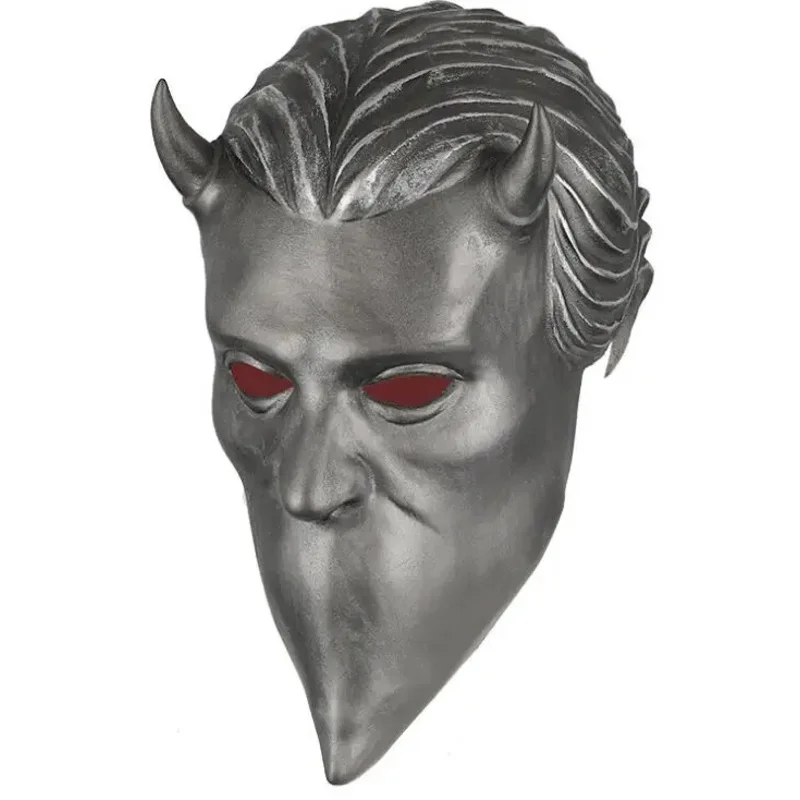 Cosplay Fantasma BC maschera Copricapo Rock Roll Nameless Ghoul Band Grucifix Papa Emeri Maschera per casco in lattice per adulti Costumi di Halloween