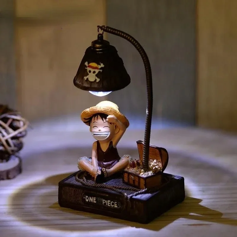 One Piece Luffy high-value animation peripheral cartoon cute desktop night light decoration learning office unisex birthday gift image 2