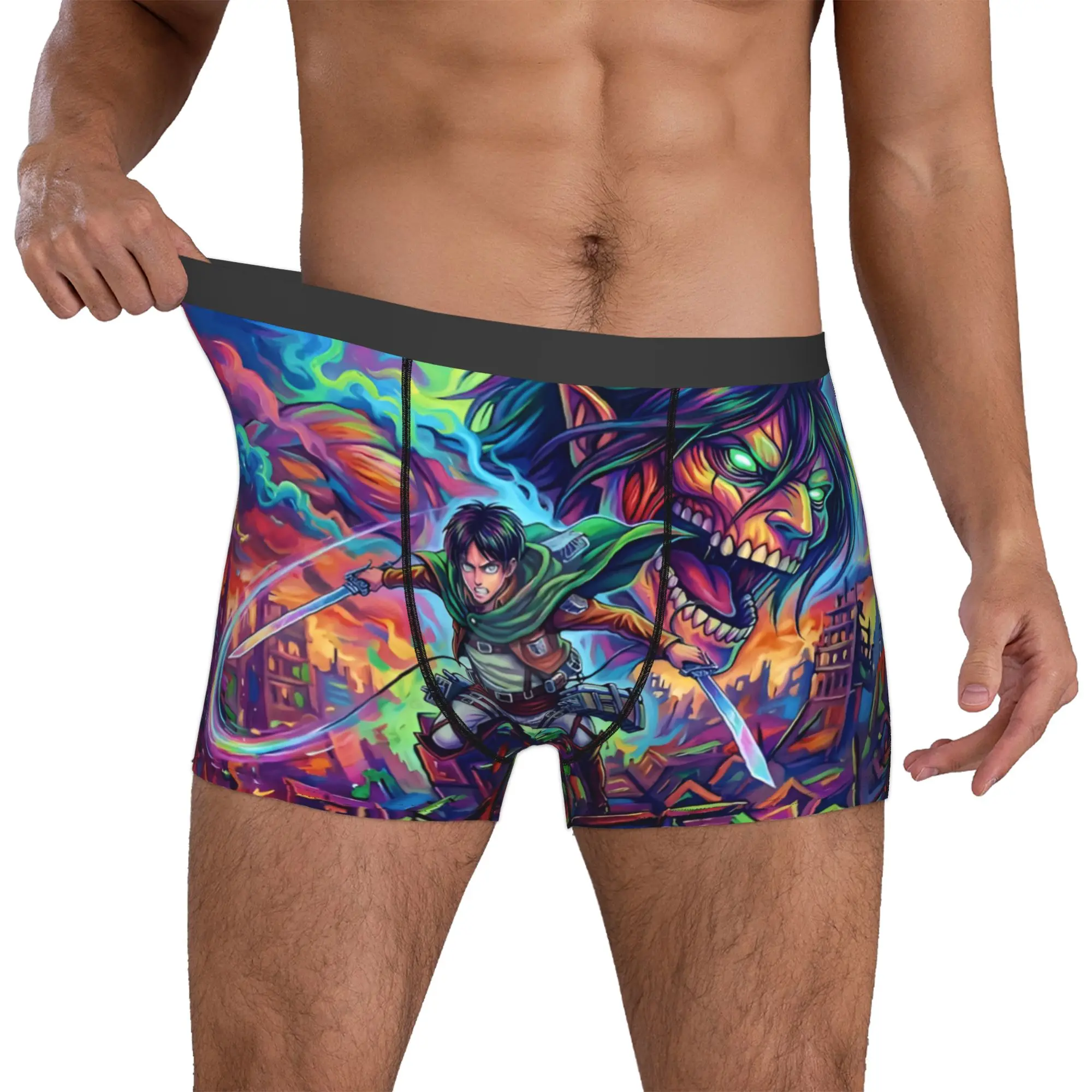 cuecas-boxer-para-homens-com-estampa-3d-de-attack-on-titans-cuecas-respiraveis-​​para-filme-de-quadrinhos