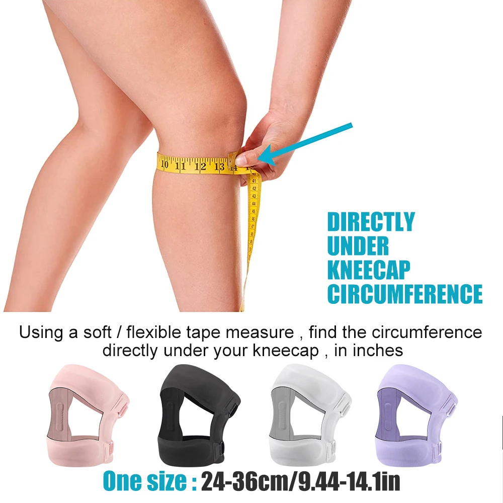 1pc New Patella Tendon Knee Strap with Gel Pad and Side Stabilizers, Adjustable Knee Band Lightweight Knee Support for Workouts