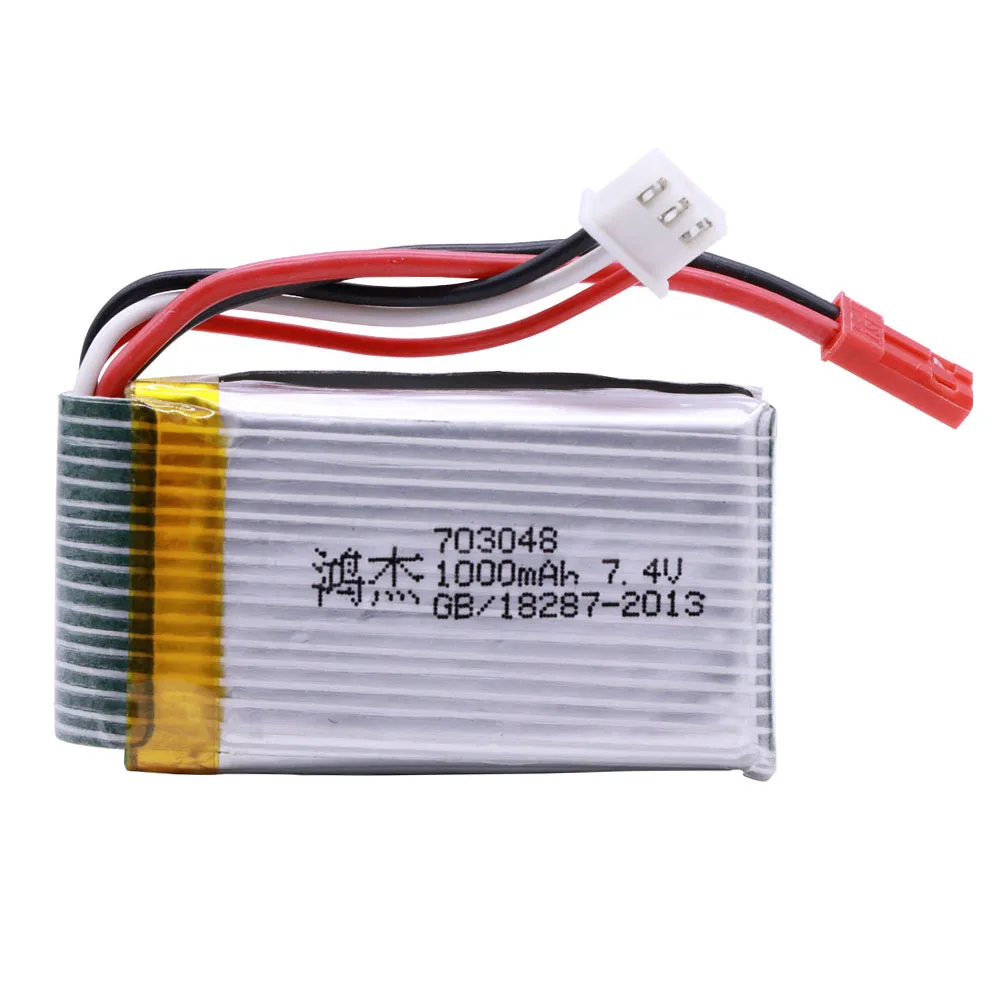 7.4V 1000mah 25C Lipo Battery and 7.4v Charger For MJXRC X600 U829A U829X F46 X601H JXD391 FT007 2s Lipo Battery 703048 parts