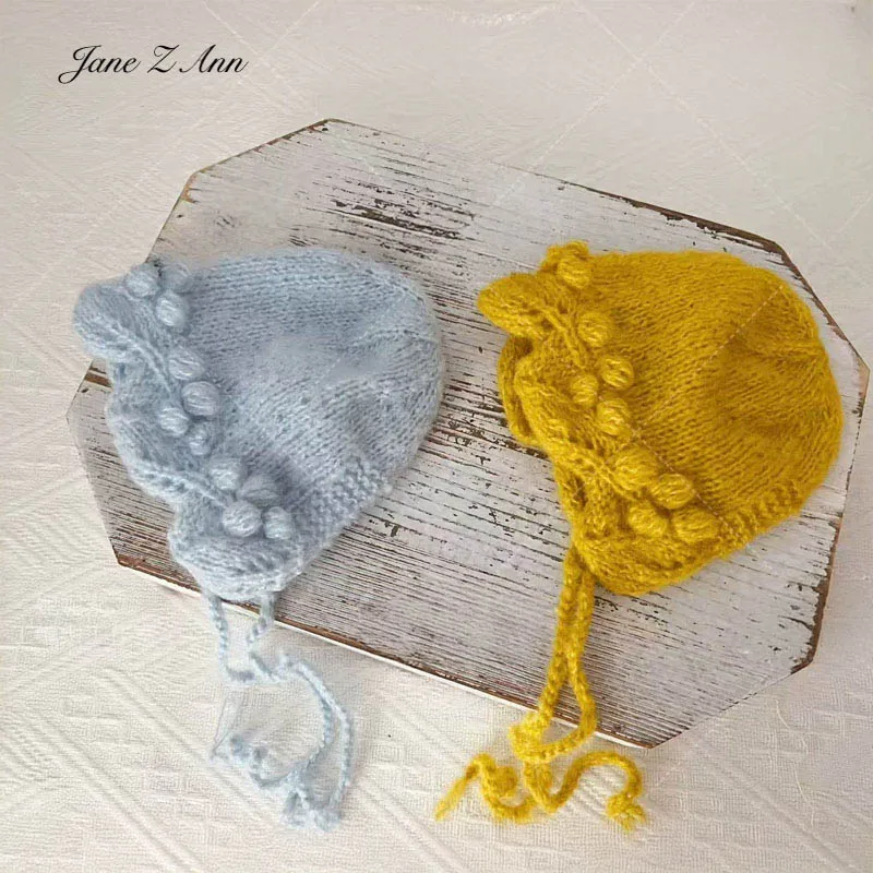 

Cute fruit knit baby hats photoshoot newborn props handmade pumpkin Halloween lemon ruffle dot styles bonnets baby shower gift