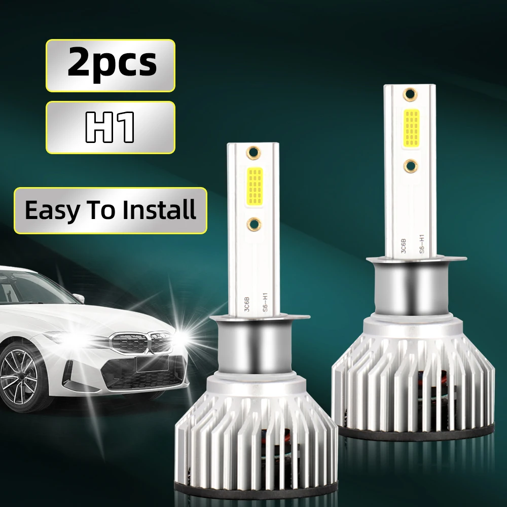 2PCS 20000LM High intensity 3570 Chips Auto Head Lamps 6000K H1 Car LED Headlight Bulbs DC12V-24V