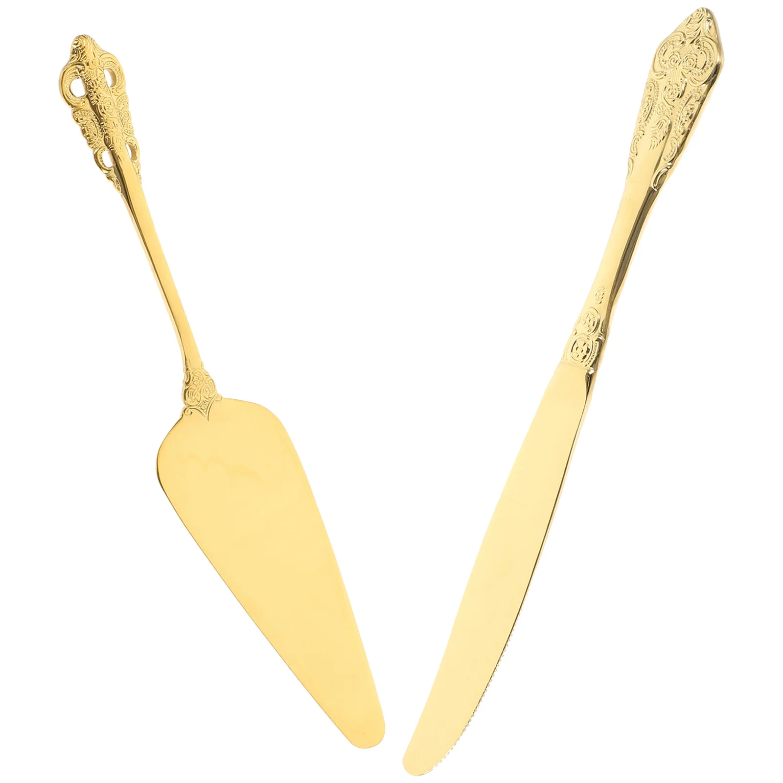 

1 Set Stainless Steel Cake Server Set Wedding Cake Cutter Smooth Blades For Cream Cheese Butter Pastry Baking Tools Kitchen