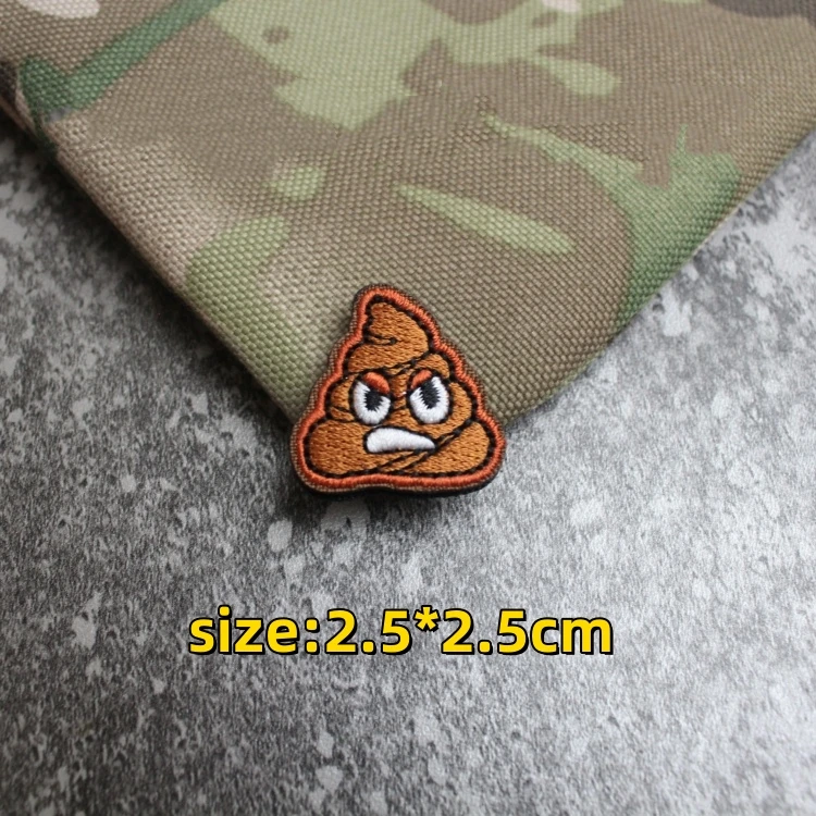 Angry Shitss Small ricamato Hook and Loop patch Mini Morale Badge zaino tattico decorazione Sticker