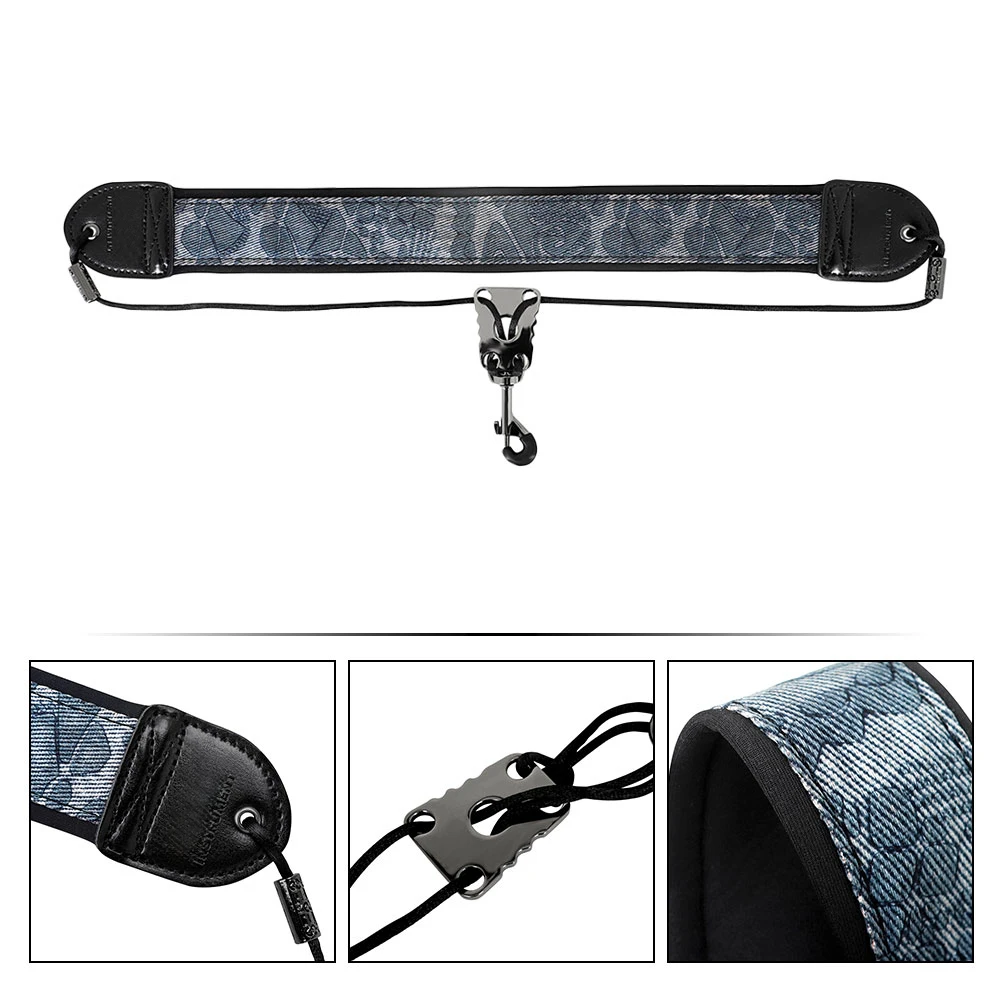 

Saxophone Strap Double Shoulder Saxphone Neck for Alto Padded Accessories Metal