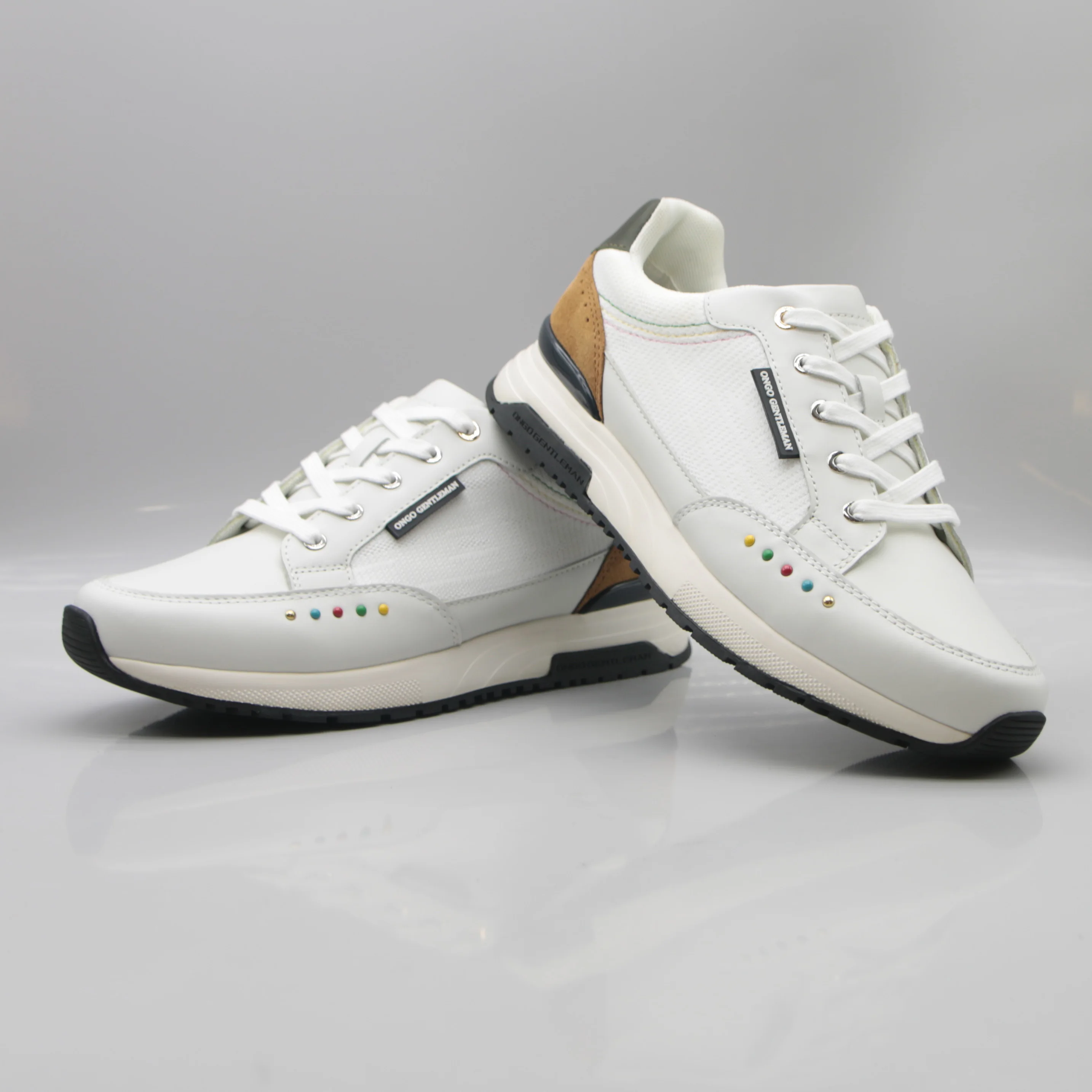 

Leather Casual oes for Men Spor Spring Autumn Low Top Sneakers Comfortable Breathable round Toe Flat Laced Footwear