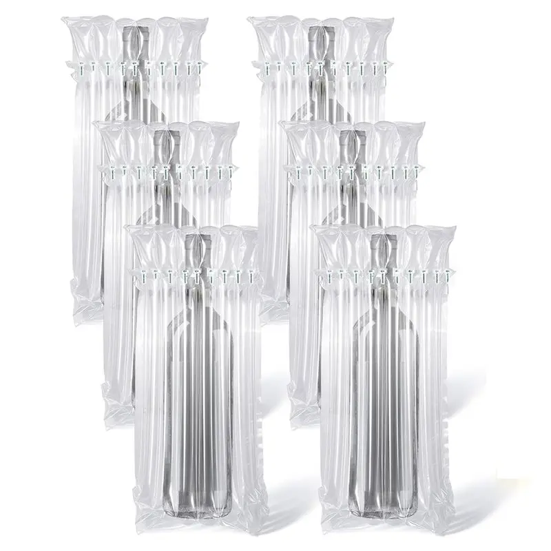 NEW-50-Pack Inflatable Wine Bottle Protector Bags, Reusable Air Column Cushion Sleeves For Safe Bottle Transportation