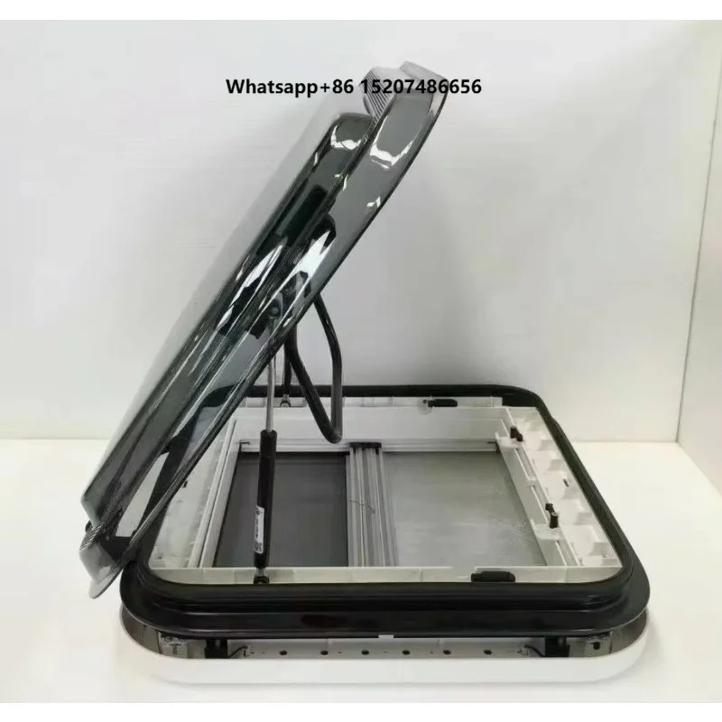 Sound Insulation -Block Camping RV Roof Hatch Aluminum Alloy Frame for Self-Built Camper Van