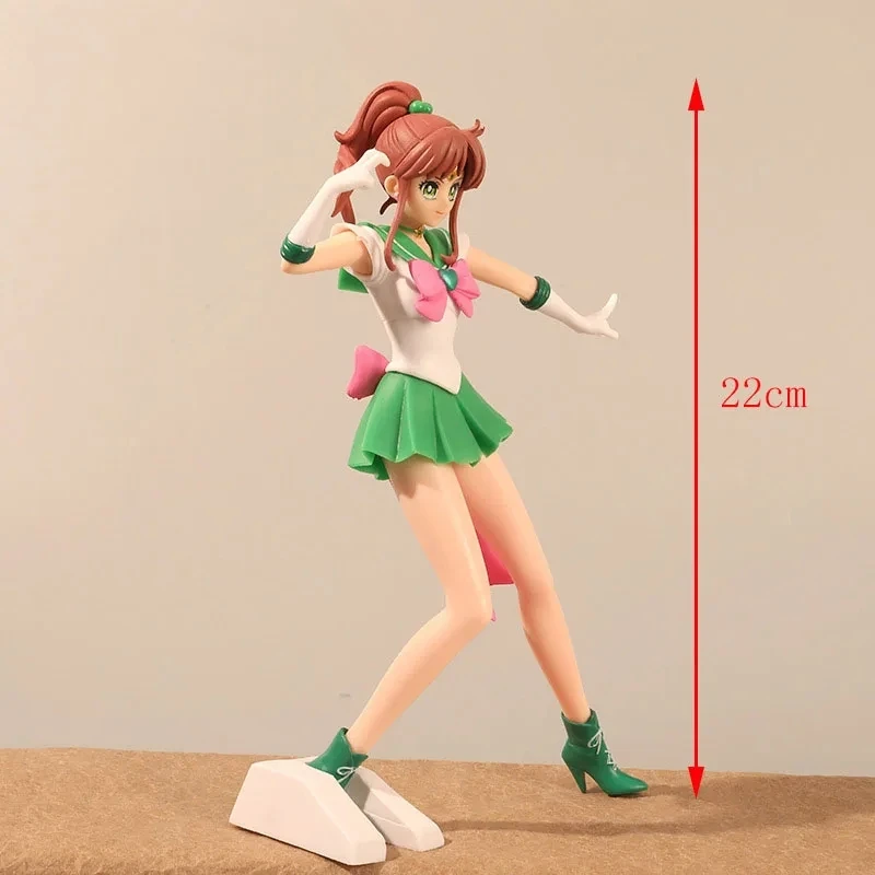 22cm Sailor Moon Anime Figurine Hino Rei Mizuno Ami Sailor Mars Mercury Decor Ornament Pvc Action Model Kid Charm Gift Hobby Toy view 6