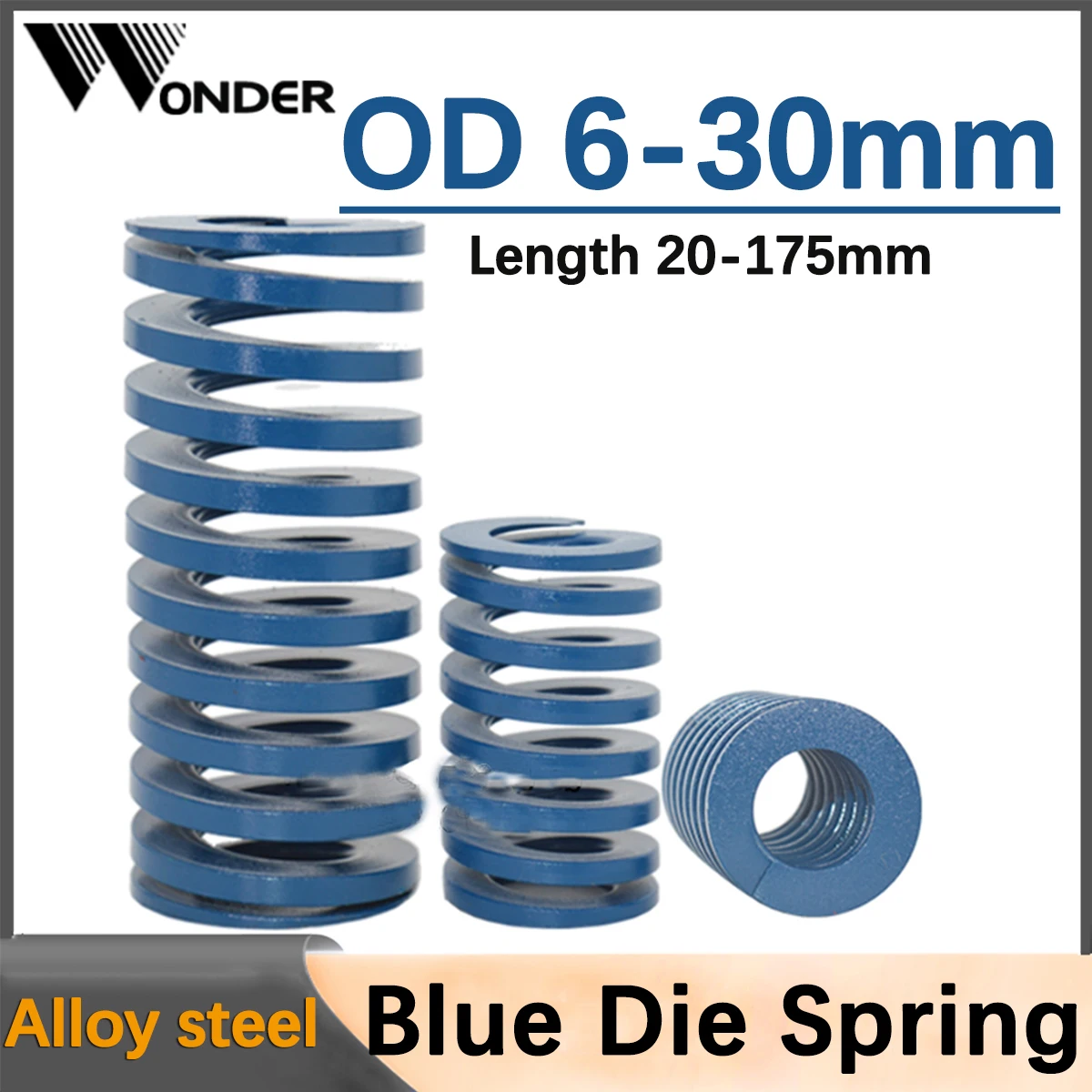 Light Load Die Mold Springs Blue Spiral Stamping Compression Mould Die Spring Outer Diameter 6-30mm