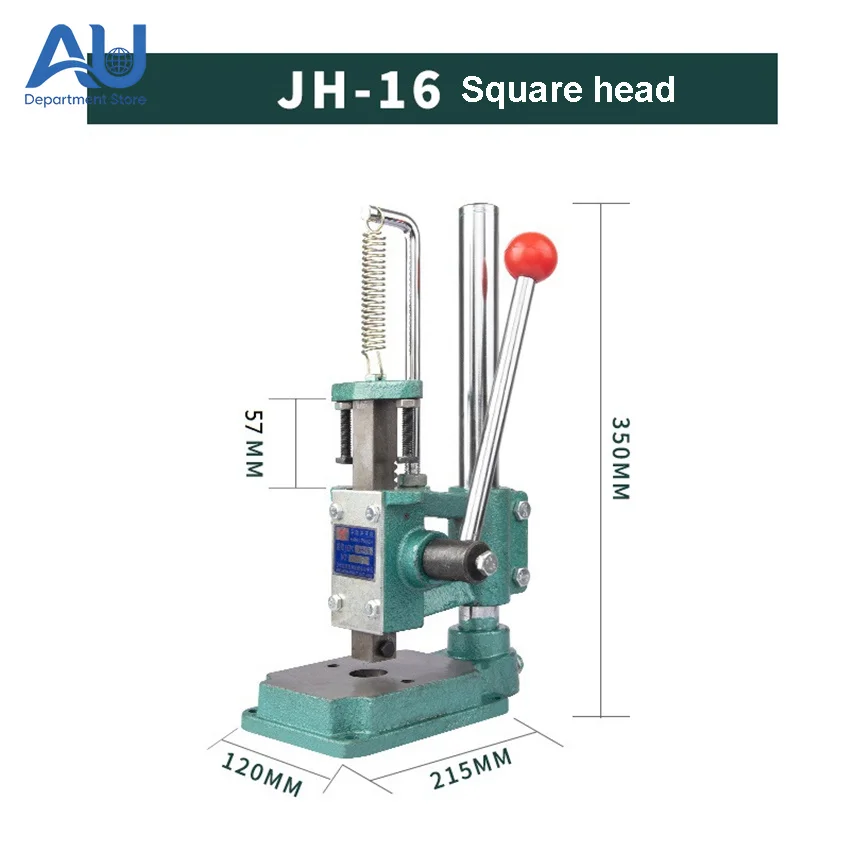 JR-16/JH-16 Hand Press Machine Desktop Round /Square Head Punch Punching Industrial Hand Press Small Manual Press Stroke 57mm