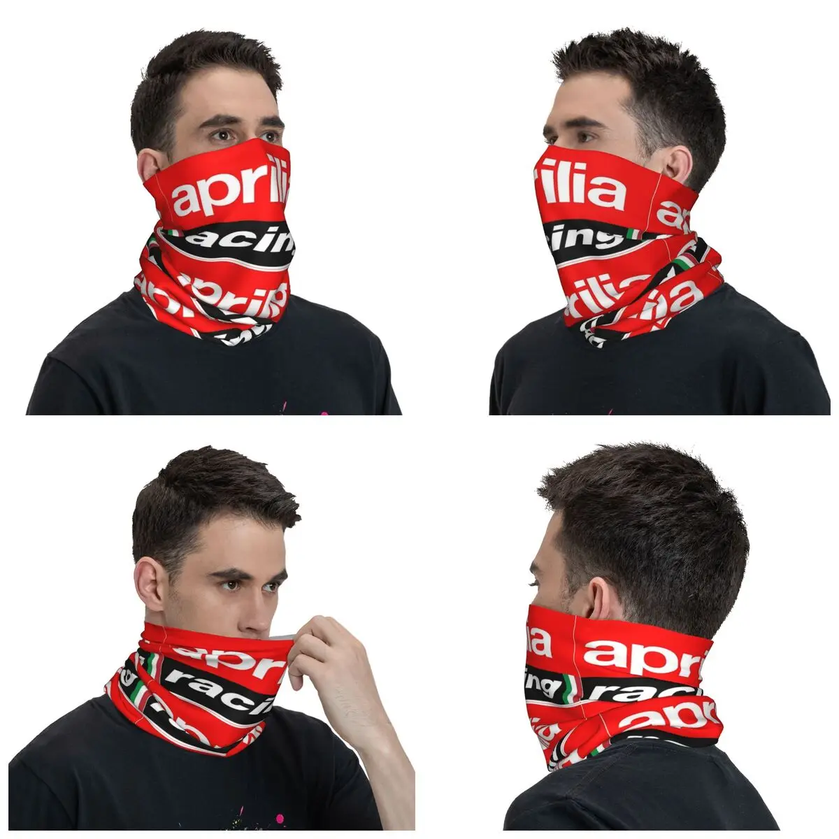 Aprilia Racing 36 Active Bandana Neck Gaiter Motorbike Wrap Scarf Multifunctional Cycling Scarf Outdoor Sports Unisex