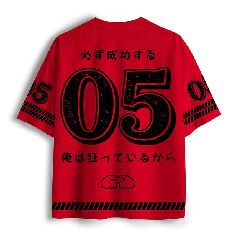 2026 new unisex mesh T-shirt V-neck lightweight breathable polyester mesh retro nostalgic printed casual sportswear