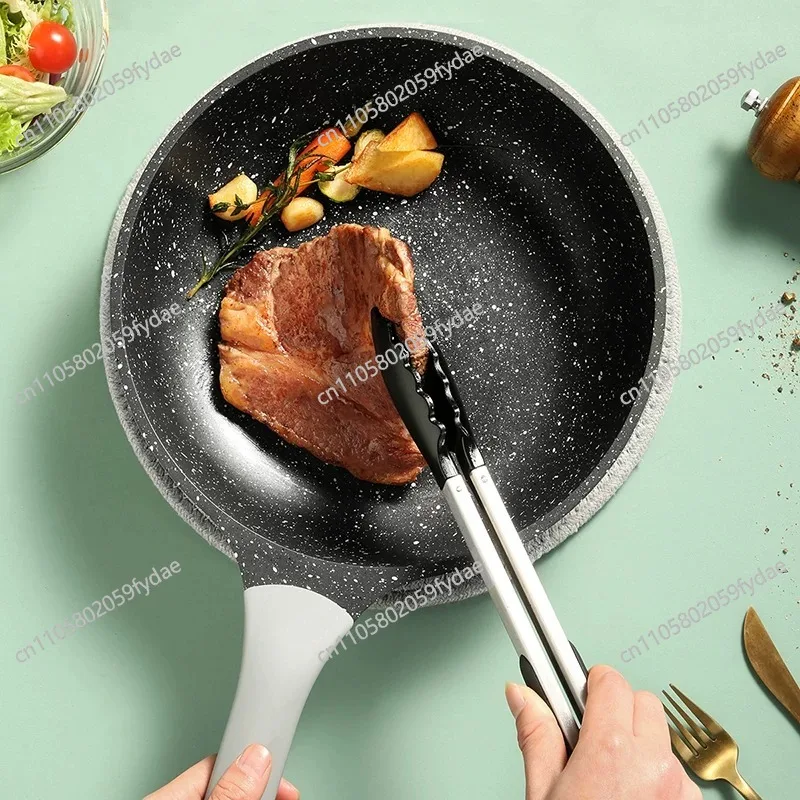 Flat-bottomed Non-stick Frying Pan, 26cm, Smoke-free, Induction Cooktop Compatible, Steak Pan, Hand-held Pancake
