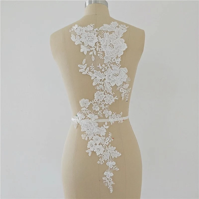 

Цельная белая вышитая водорастворимая кружевная ткань, свадебное украшение, кружево