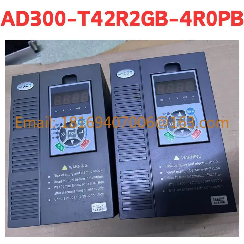 

second-hand inverter AD300-T42R2GB-4R0PB, function well Tested well and shipped quickly