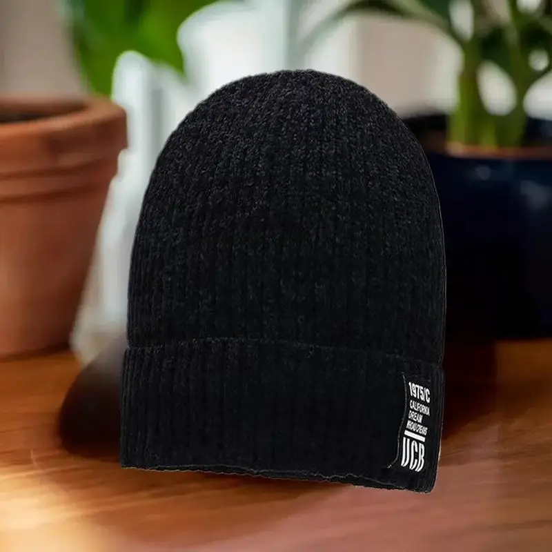 Elastic Women Man Autumn Winter Ski Plus Cashmere Knitted Hats Thicken Winter Beanies Hip Hop Hat Skullcaps