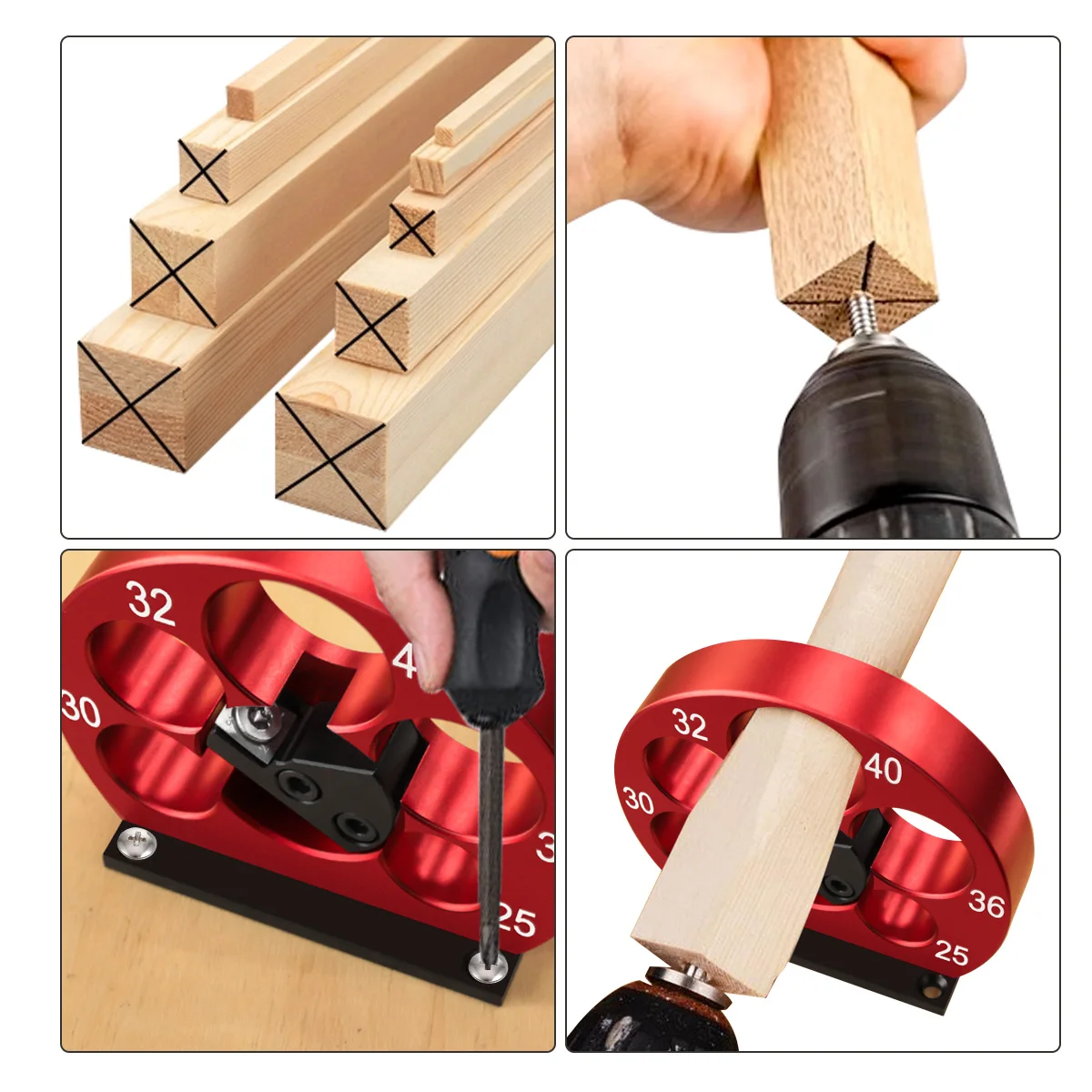 25-40 مللي متر 5 ثقوب قابل للتعديل وتد صانع الرقصة عدة ، كربيد إدراج صانع وتد متري القاطع لوحة الحفر الكهربائية طحن وتد