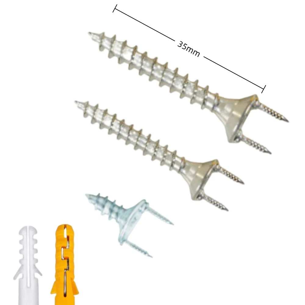 50PCS Double Headed Steel Galvanized Nail Sturdy Invisible Skirting Wire Nail with Accessories Headless Nail Decoration Work