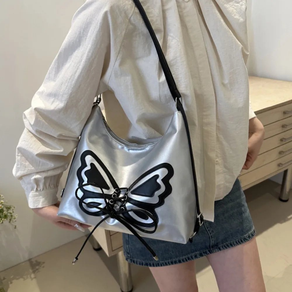 Hot Sale Large Capacity Shoulder Bag Trendy Casual Totes Bag Butterfly Retro Commuting Bag Daily Life