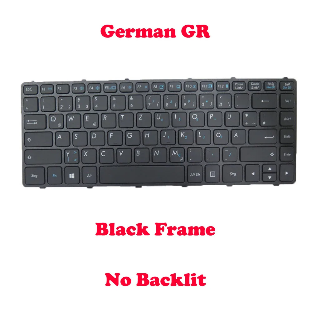 Imagem -03 - Teclado do Quadro Preto para Getac S410 g1 S410 g3 S410g1 S410g3 Nenhum Retroiluminado ca cz dt fr gk ne po sv tr Layout do Reino Unido