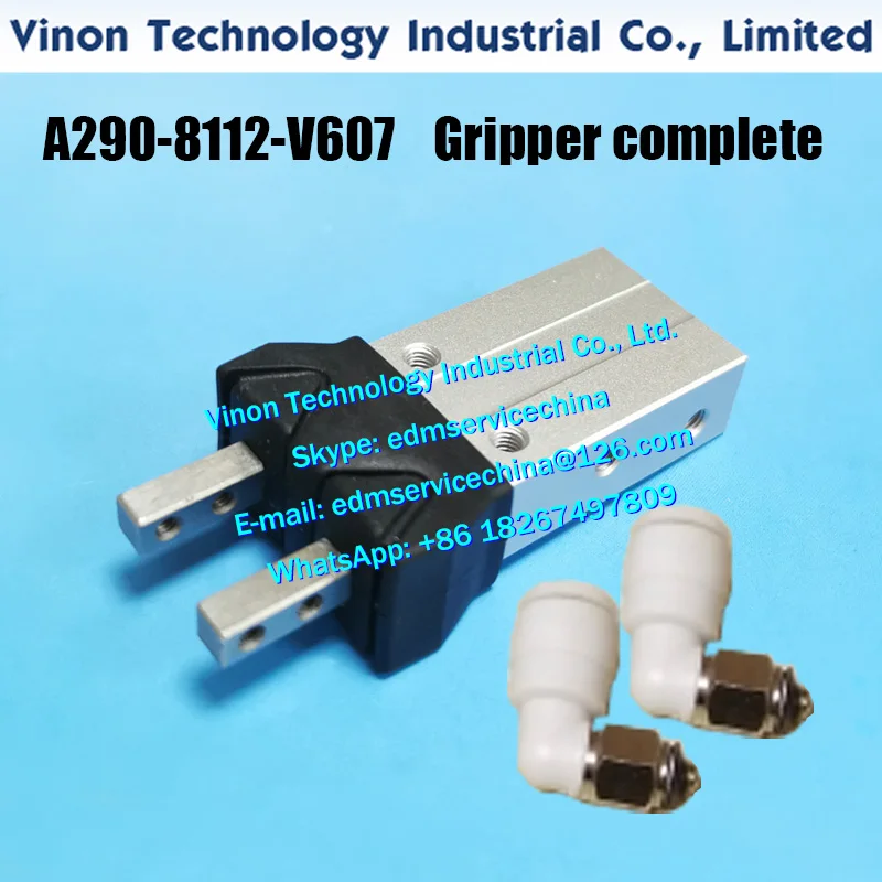 edm Gripper Complete With 2 Connectors A290-8112-V607 #STD, A2908112V607, Upper Chuck-MHZJ2 A290-8110-V607 #STD, A97L-0201-0937