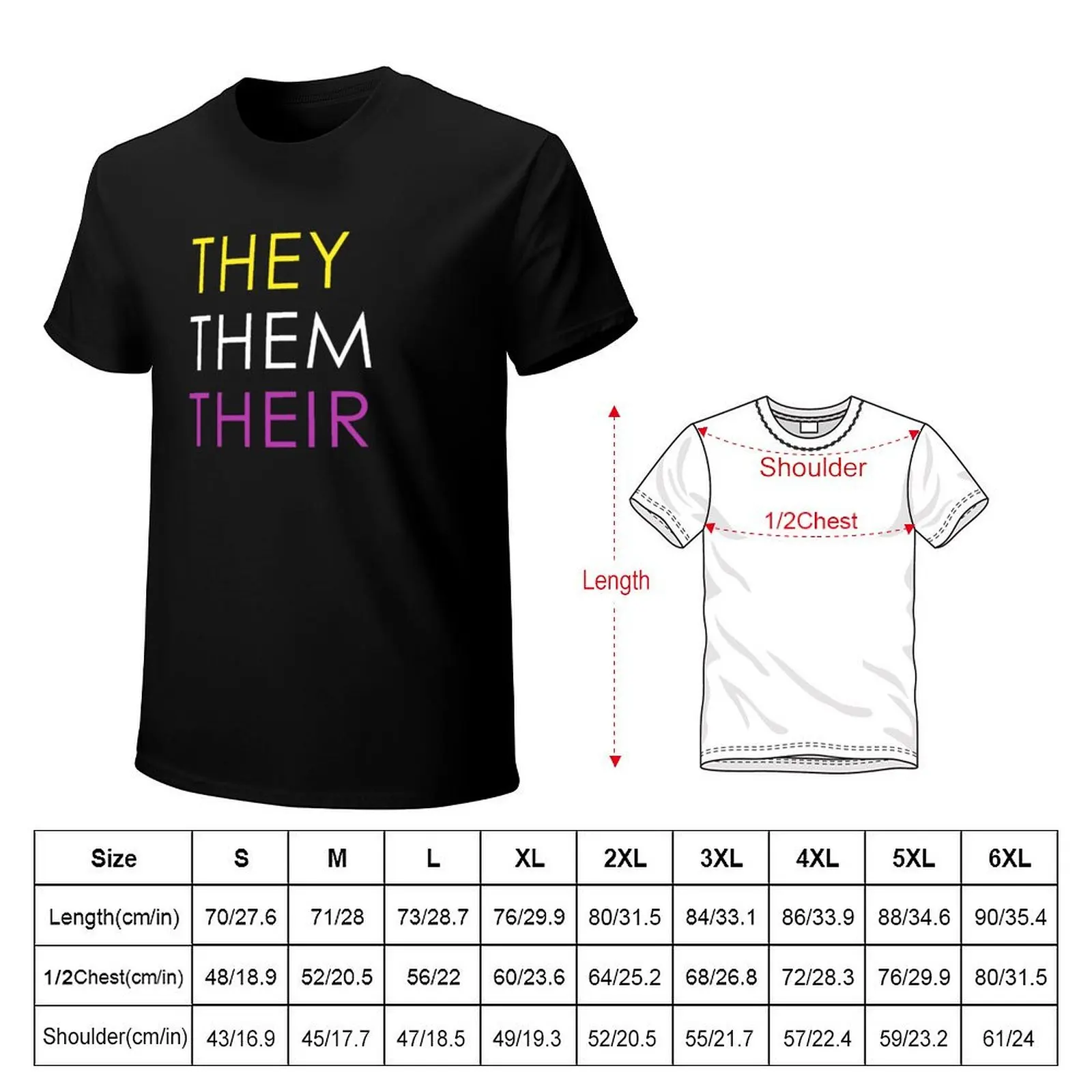 They Them Their - Non binary / Gender queer gender pronouns T-Shirt Christmas Casual Tee Shirt