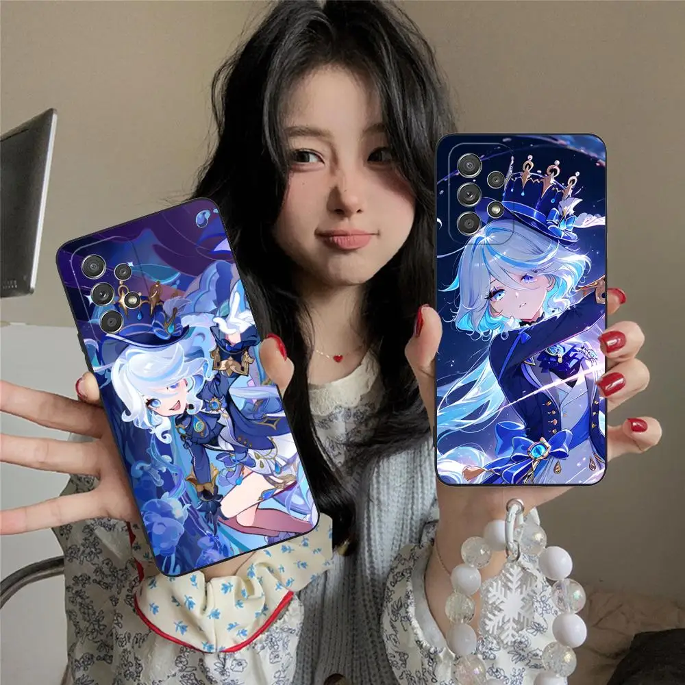 Game GI Furina Phone Case for Samsung Galaxy M55 54 42 35 34 33 32 23 22 15 14 13 12 F55 5G Soft TPU Shockproof Cover
