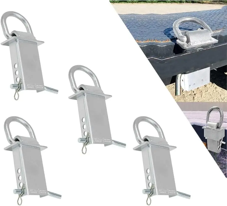 

Сверхмощное регулируемое кольцо с карманом D-образного кольца, оцинкованное покрытие, штифт сцепки 1/2 дюйма, ограничение нагрузки 5400 фунтов, упаковка из 4 шт. для бортовых грузовиков